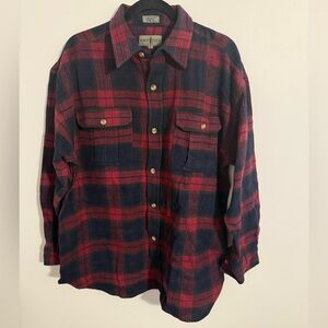 Robert Stock Red and Blue Plaid Button Down Shirt